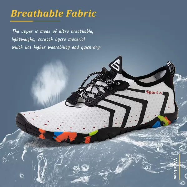 WateLves Water Shoes Mens Womens Beach Swim Shoes Quick-Dry Aqua Socks Pool Shoes for Surf Yoga Water Aerobics