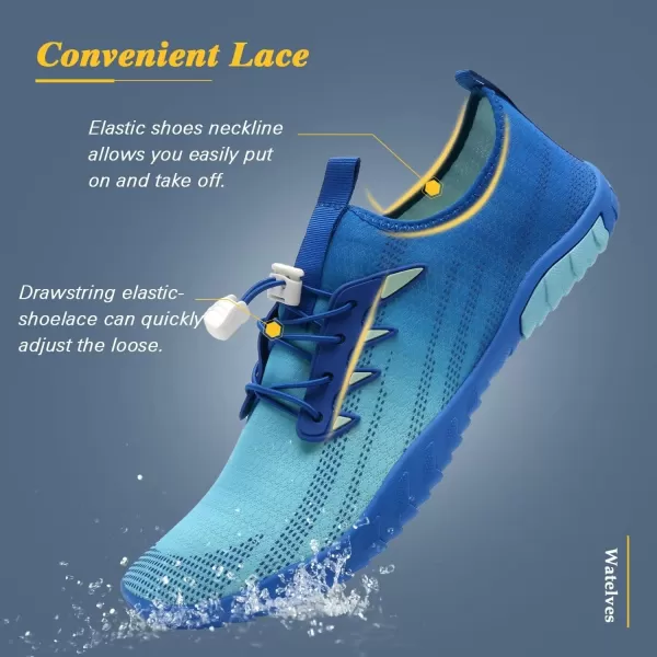 WateLves Water Shoes Mens Womens Beach Swim Shoes Quick-Dry Aqua Socks Pool Shoes for Surf Yoga Water Aerobics