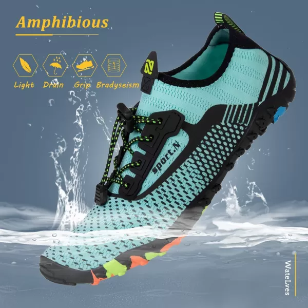 WateLves Water Shoes Mens Womens Beach Swim Shoes Quick-Dry Aqua Socks Pool Shoes for Surf Yoga Water Aerobics