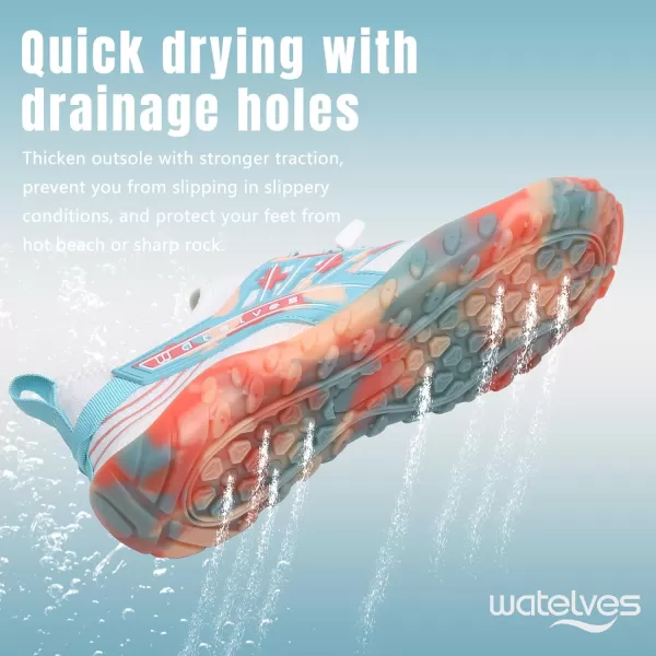 WateLves Water Shoes Mens Womens Beach Swim Shoes Quick-Dry Aqua Socks Pool Shoes for Surf Yoga Water Aerobics
