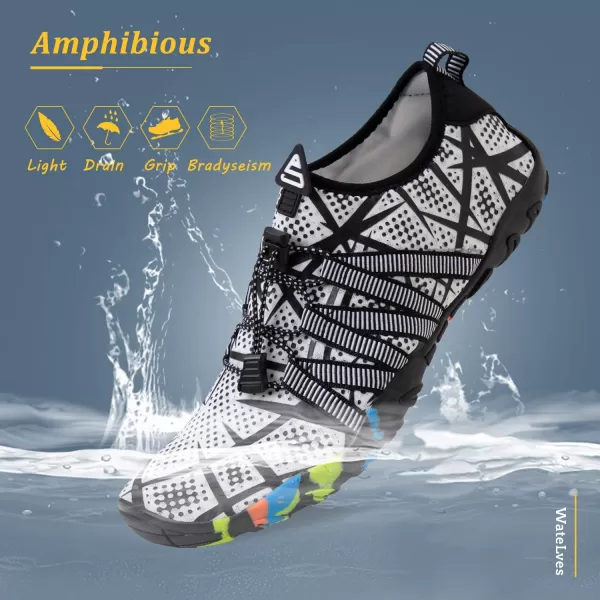 WateLves Water Shoes Mens Womens Beach Swim Shoes Quick-Dry Aqua Socks Pool Shoes for Surf Yoga Water Aerobics