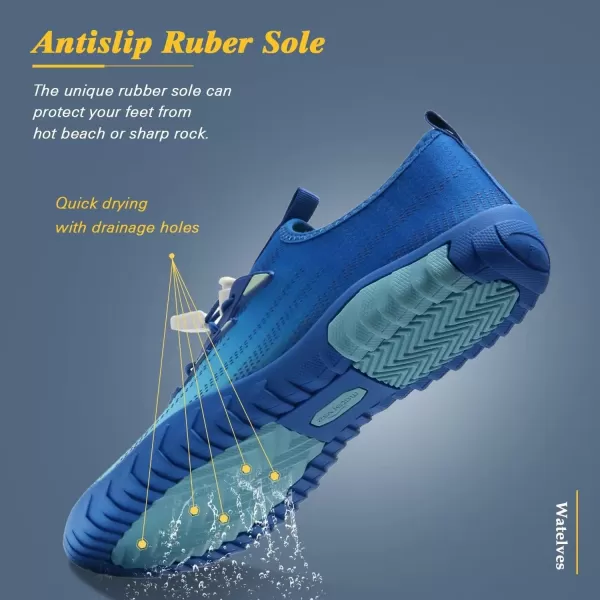 WateLves Water Shoes Mens Womens Beach Swim Shoes Quick-Dry Aqua Socks Pool Shoes for Surf Yoga Water Aerobics