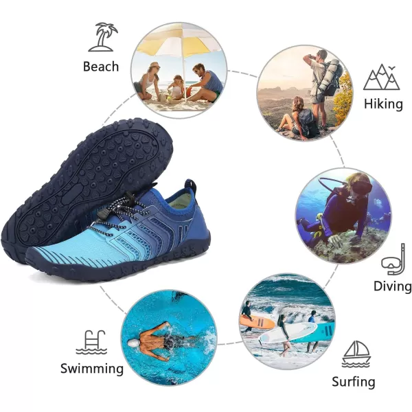 WateLves Water Shoes Mens Womens Beach Swim Shoes Quick-Dry Aqua Socks Pool Shoes for Surf Yoga Water Aerobics