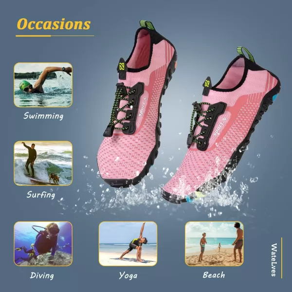 WateLves Water Shoes Mens Womens Beach Swim Shoes Quick-Dry Aqua Socks Pool Shoes for Surf Yoga Water Aerobics