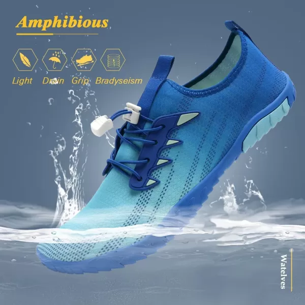WateLves Water Shoes Mens Womens Beach Swim Shoes Quick-Dry Aqua Socks Pool Shoes for Surf Yoga Water Aerobics