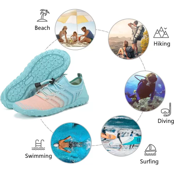 WateLves Water Shoes Mens Womens Beach Swim Shoes Quick-Dry Aqua Socks Pool Shoes for Surf Yoga Water Aerobics