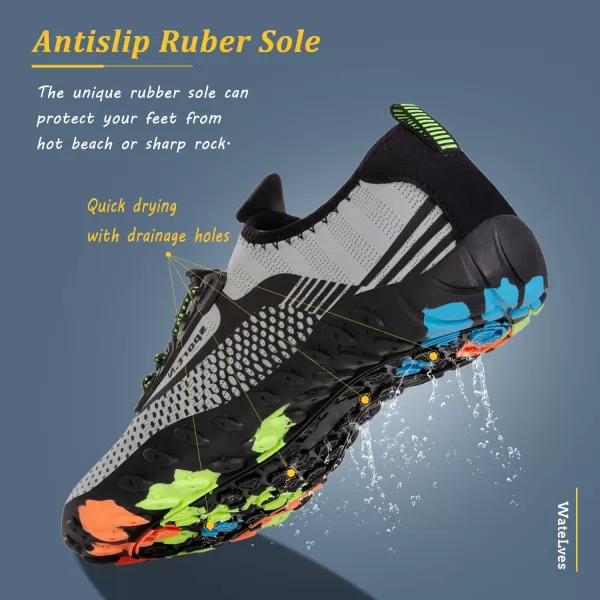 WateLves Water Shoes Mens Womens Beach Swim Shoes Quick-Dry Aqua Socks Pool Shoes for Surf Yoga Water Aerobics