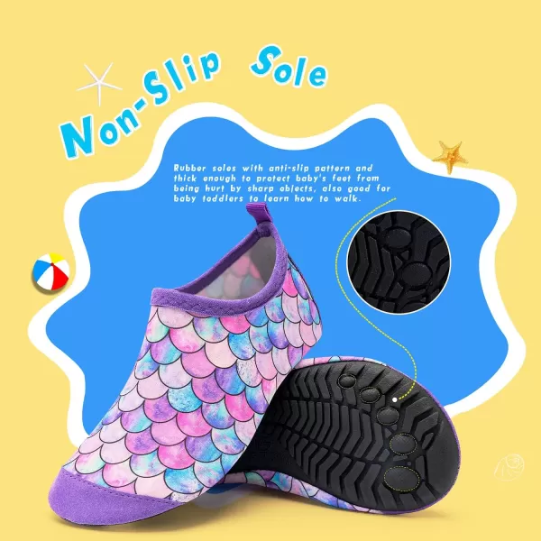 Kids Water Shoes Girls Boys Toddler Non-Slip Quick Dry Aqua Socks for Beach Swim Walking
