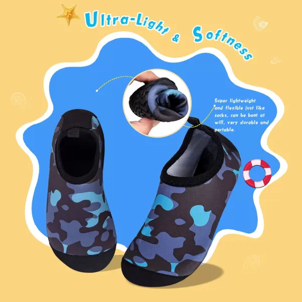 Kids Water Shoes Girls Boys Toddler Non-Slip Quick Dry Aqua Socks for Beach Swim Walking