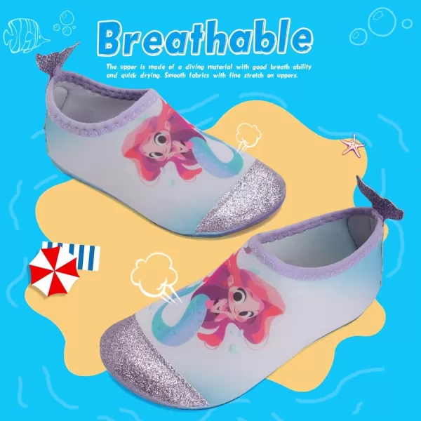 Kids Water Shoes Girls Boys Toddler Non-Slip Quick Dry Aqua Socks for Beach Swim Walking