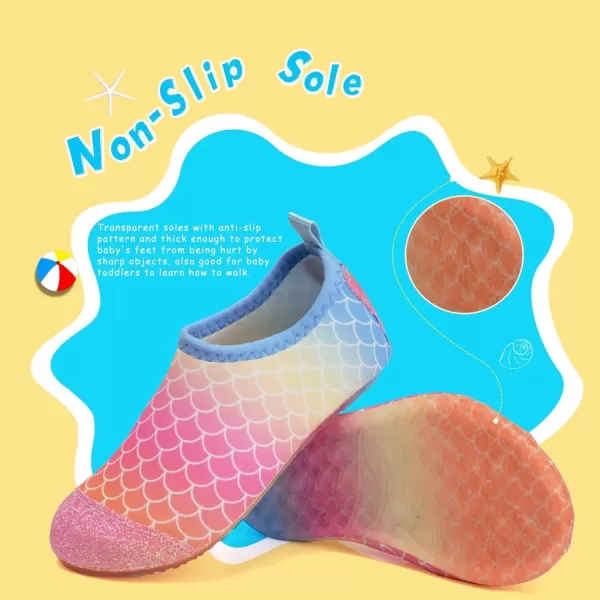 Kids Water Shoes Girls Boys Toddler Non-Slip Quick Dry Aqua Socks for Beach Swim Walking