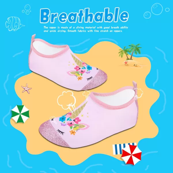 Kids Water Shoes Girls Boys Toddler Non-Slip Quick Dry Aqua Socks for Beach Swim Walking