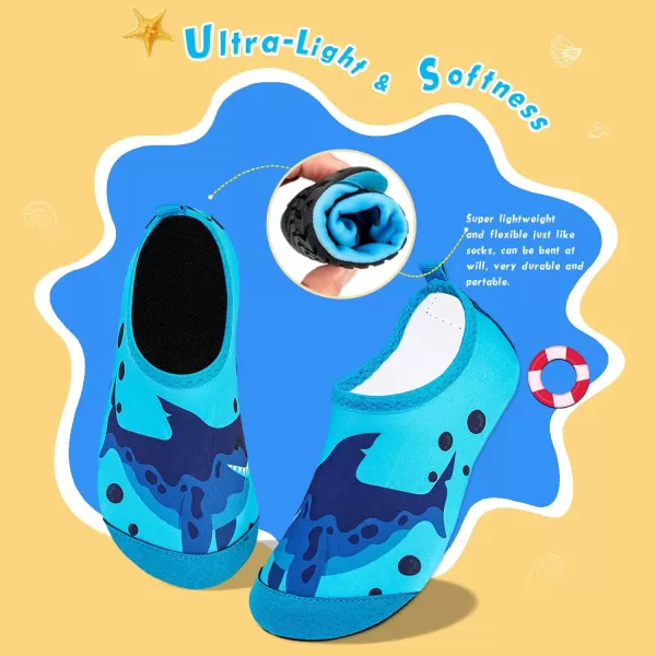 Kids Water Shoes Girls Boys Toddler Non-Slip Quick Dry Aqua Socks for Beach Swim Walking