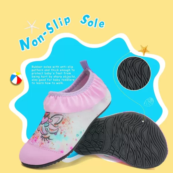 Kids Water Shoes Girls Boys Toddler Non-Slip Quick Dry Aqua Socks for Beach Swim Walking