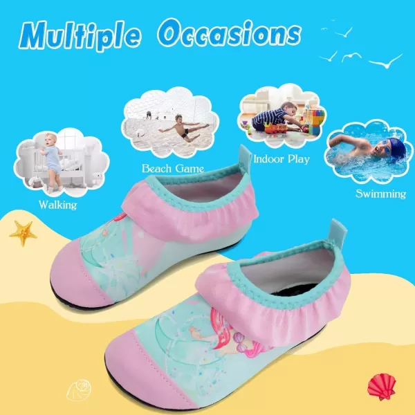 Kids Water Shoes Girls Boys Toddler Non-Slip Quick Dry Aqua Socks for Beach Swim Walking