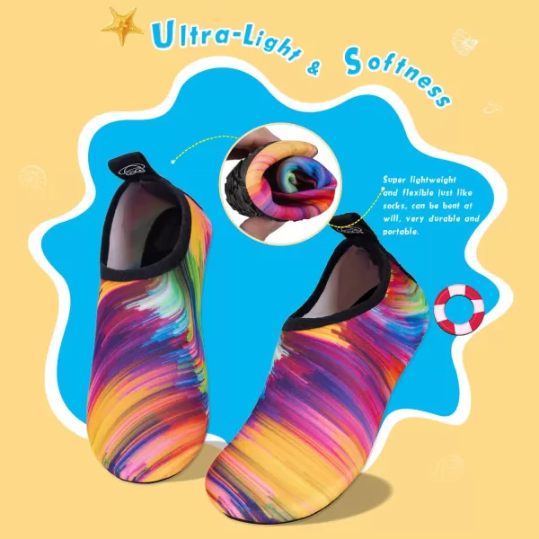 Kids Water Shoes Girls Boys Toddler Non-Slip Quick Dry Aqua Socks for Beach Swim Walking