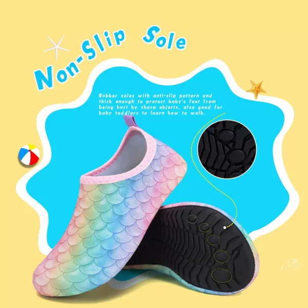 Kids Water Shoes Girls Boys Toddler Non-Slip Quick Dry Aqua Socks for Beach Swim Walking
