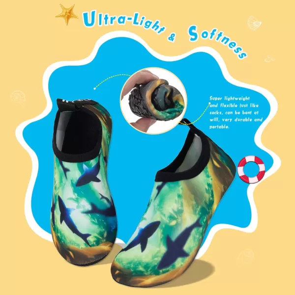 Kids Water Shoes Girls Boys Toddler Non-Slip Quick Dry Aqua Socks for Beach Swim Walking