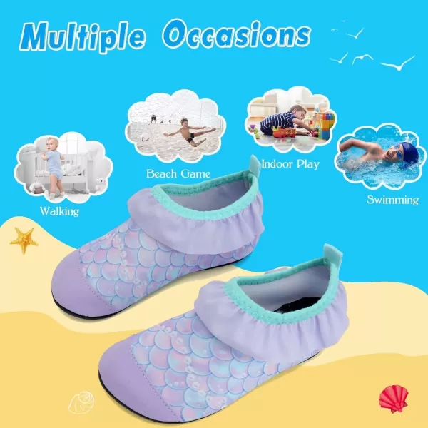 Kids Water Shoes Girls Boys Toddler Non-Slip Quick Dry Aqua Socks for Beach Swim Walking