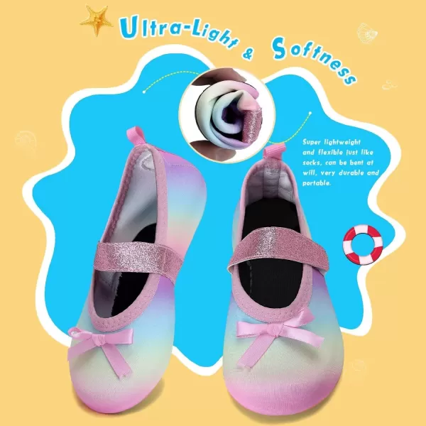 Kids Water Shoes Girls Boys Toddler Non-Slip Quick Dry Aqua Socks for Beach Swim Walking