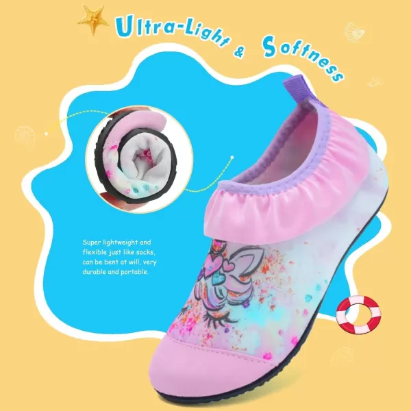 Kids Water Shoes Girls Boys Toddler Non-Slip Quick Dry Aqua Socks for Beach Swim Walking