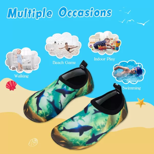 Kids Water Shoes Girls Boys Toddler Non-Slip Quick Dry Aqua Socks for Beach Swim Walking