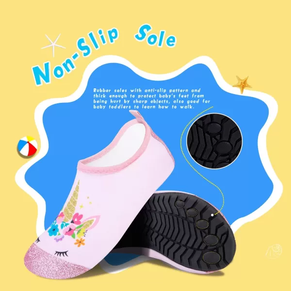 Kids Water Shoes Girls Boys Toddler Non-Slip Quick Dry Aqua Socks for Beach Swim Walking