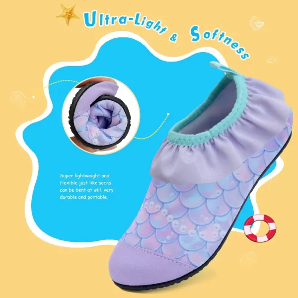 Kids Water Shoes Girls Boys Toddler Non-Slip Quick Dry Aqua Socks for Beach Swim Walking