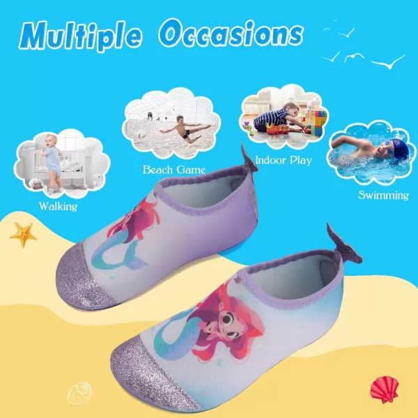 Kids Water Shoes Girls Boys Toddler Non-Slip Quick Dry Aqua Socks for Beach Swim Walking