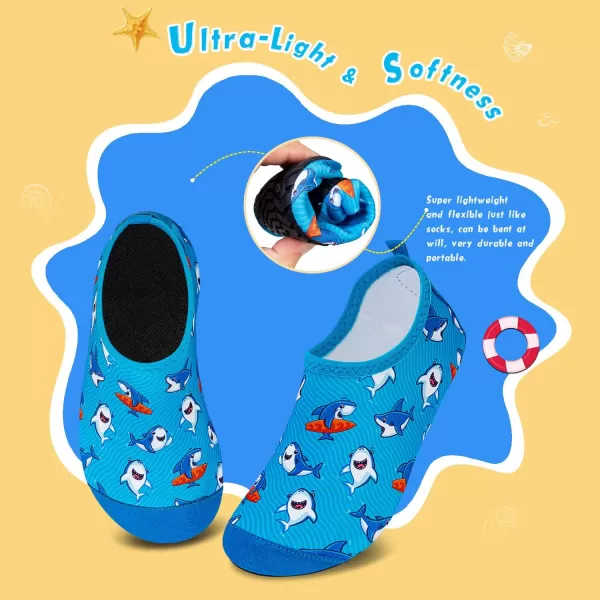 Kids Water Shoes Girls Boys Toddler Non-Slip Quick Dry Aqua Socks for Beach Swim Walking