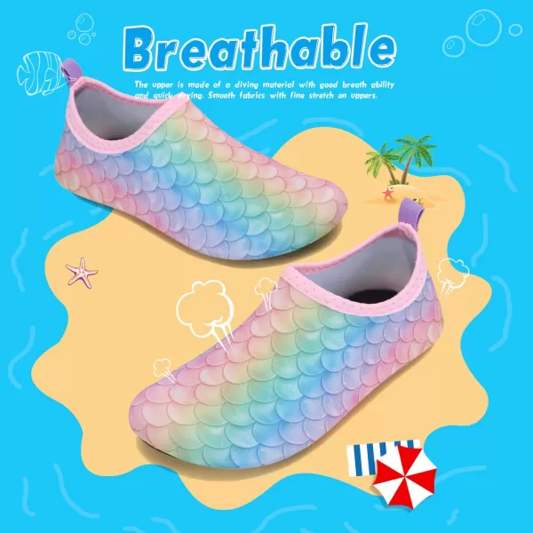 Kids Water Shoes Girls Boys Toddler Non-Slip Quick Dry Aqua Socks for Beach Swim Walking