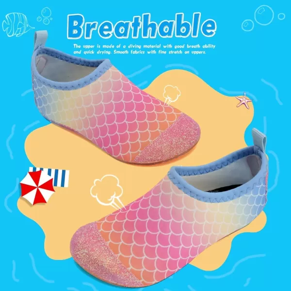 Kids Water Shoes Girls Boys Toddler Non-Slip Quick Dry Aqua Socks for Beach Swim Walking