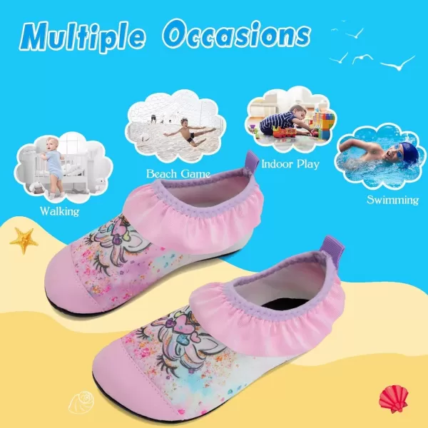Kids Water Shoes Girls Boys Toddler Non-Slip Quick Dry Aqua Socks for Beach Swim Walking