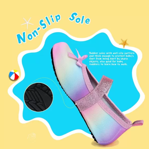 Kids Water Shoes Girls Boys Toddler Non-Slip Quick Dry Aqua Socks for Beach Swim Walking