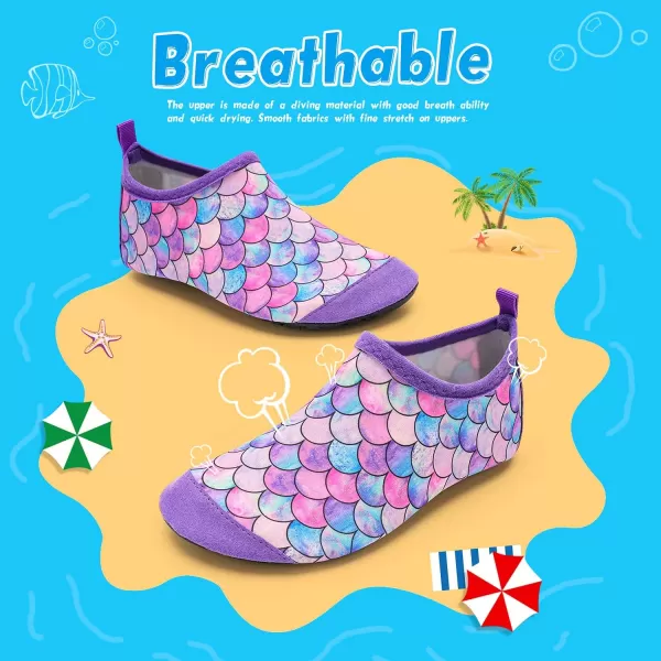 Kids Water Shoes Girls Boys Toddler Non-Slip Quick Dry Aqua Socks for Beach Swim Walking
