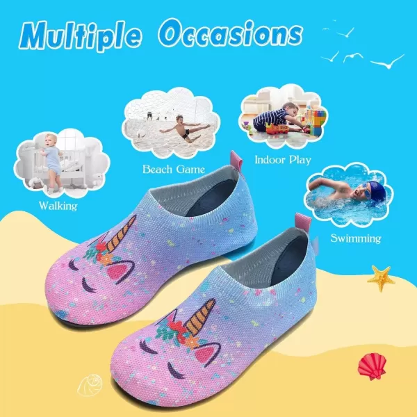 WateLves Kids Water Shoes Girls Boys Toddler Indoor House Slippers Barefoot Non-Slip First Walking Home Socks Shoes