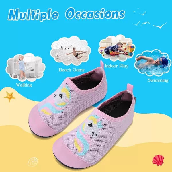 WateLves Kids Water Shoes Girls Boys Toddler Indoor House Slippers Barefoot Non-Slip First Walking Home Socks Shoes