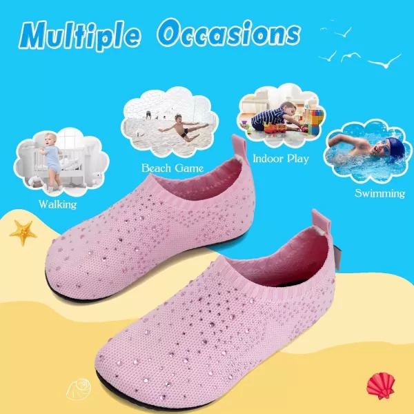 WateLves Kids Water Shoes Girls Boys Toddler Indoor House Slippers Barefoot Non-Slip First Walking Home Socks Shoes