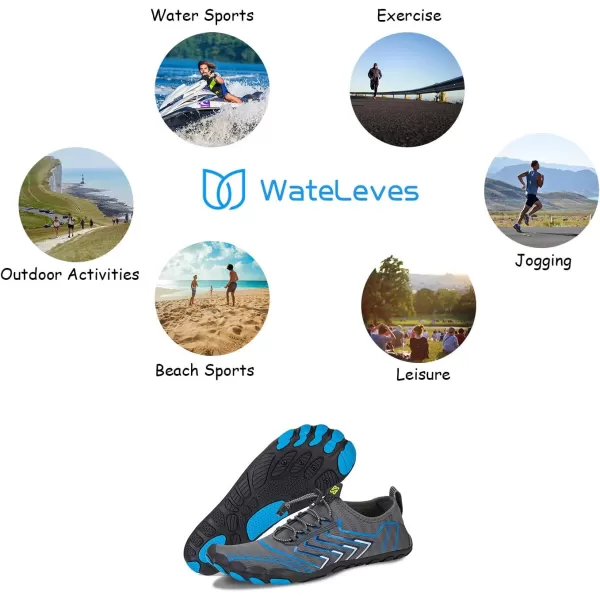 WateLves Water Shoes for Men Women Barefoot Quick-Dry Aqua Sock Outdoor Athletic Sport Shoes Kayaking Boating Hiking Surfing Walking