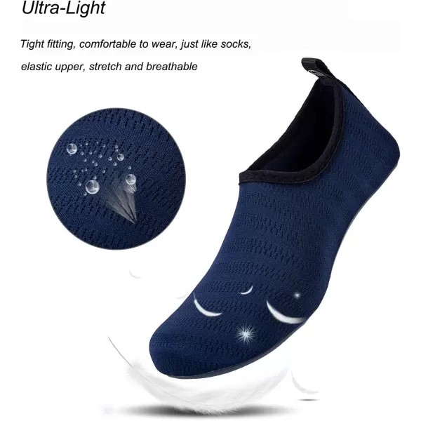 WateLves Water Shoes for Womens Mens Barefoot Quick-Dry Aqua Socks for Beach Swim Surf Yoga Exercise New Translucent Color Soles