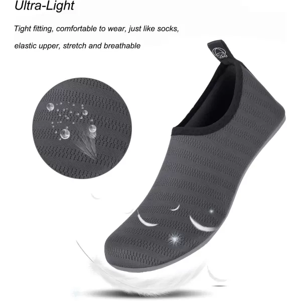 WateLves Water Shoes for Womens Mens Barefoot Quick-Dry Aqua Socks for Beach Swim Surf Yoga Exercise New Translucent Color Soles