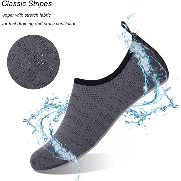WateLves Water Shoes for Womens Mens Barefoot Quick-Dry Aqua Socks for Beach Swim Surf Yoga Exercise New Translucent Color Soles