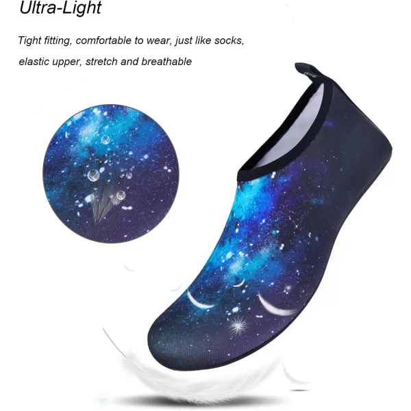 WateLves Water Shoes for Womens Mens Barefoot Quick-Dry Aqua Socks for Beach Swim Surf Yoga Exercise New Translucent Color Soles