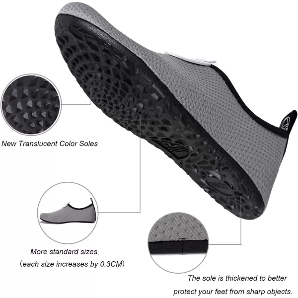 WateLves Water Shoes for Womens Mens Barefoot Quick-Dry Aqua Socks for Beach Swim Surf Yoga Exercise New Translucent Color Soles