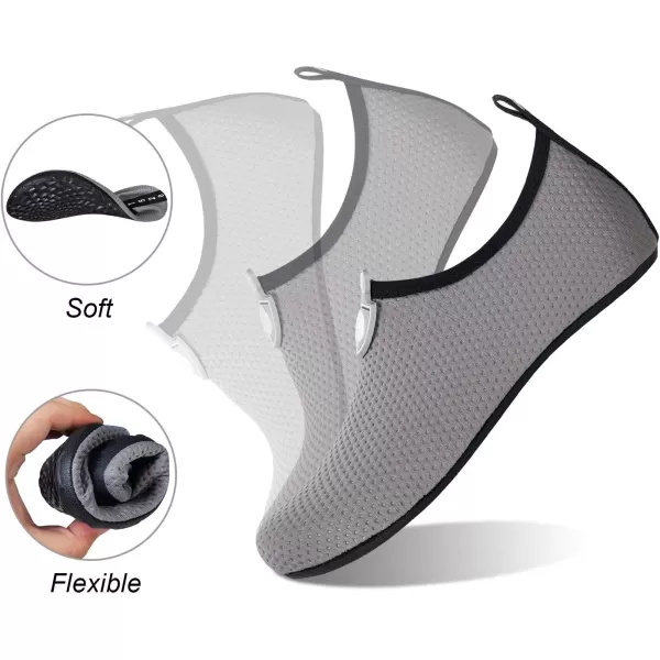 WateLves Water Shoes for Womens Mens Barefoot Quick-Dry Aqua Socks for Beach Swim Surf Yoga Exercise New Translucent Color Soles