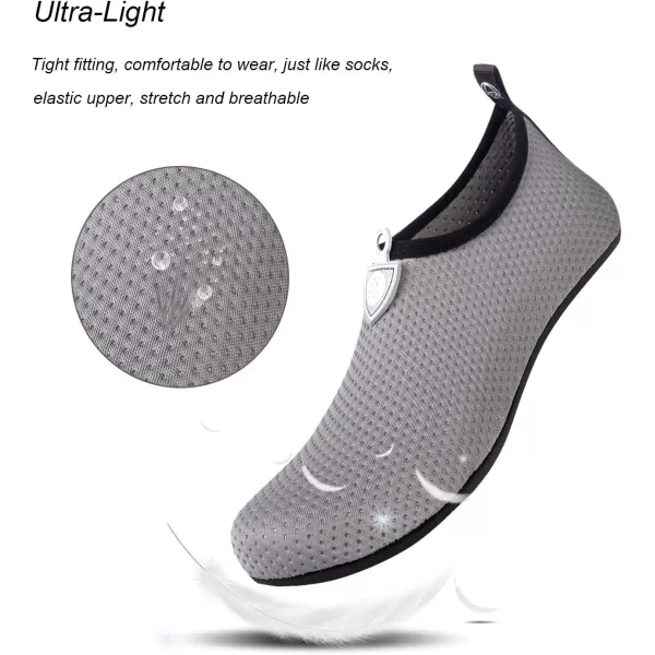 WateLves Water Shoes for Womens Mens Barefoot Quick-Dry Aqua Socks for Beach Swim Surf Yoga Exercise New Translucent Color Soles