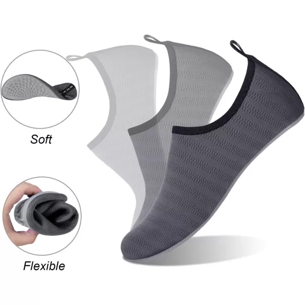 WateLves Water Shoes for Womens Mens Barefoot Quick-Dry Aqua Socks for Beach Swim Surf Yoga Exercise New Translucent Color Soles