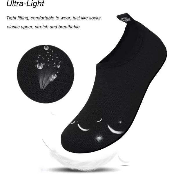 WateLves Water Shoes for Womens Mens Barefoot Quick-Dry Aqua Socks for Beach Swim Surf Yoga Exercise New Translucent Color Soles