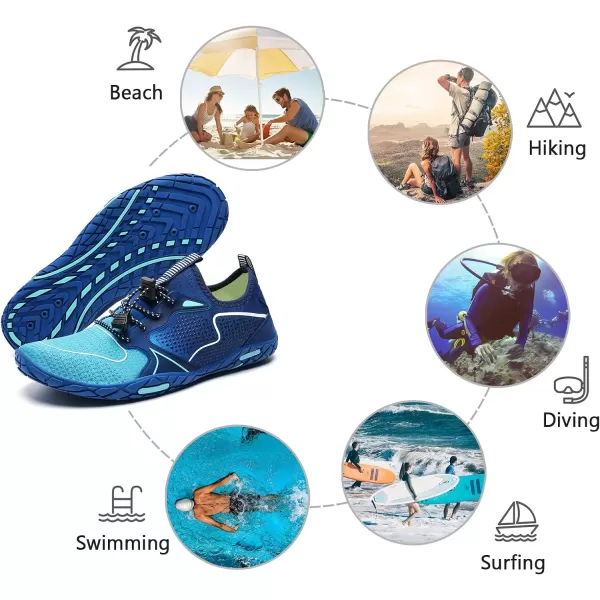 Water Shoes Mens Womens Beach Swim Shoes Quick-Dry Aqua Socks Pool Shoes for Surf Yoga Water Aerobics