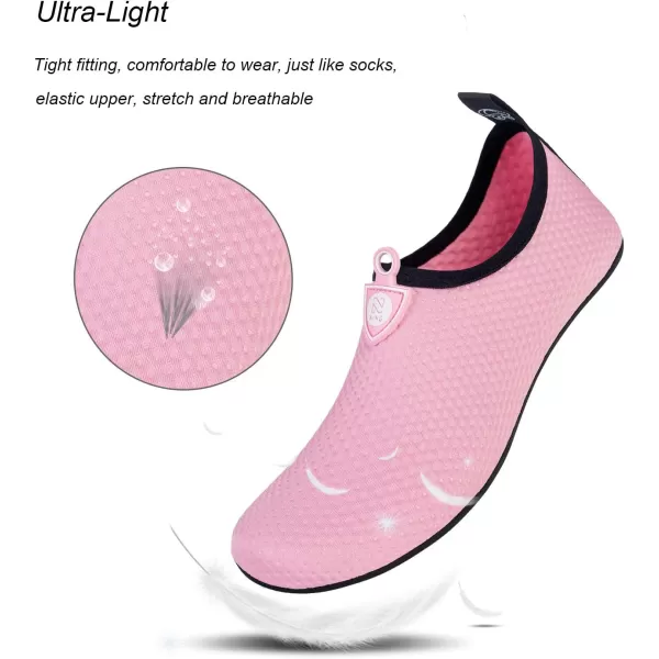 WateLves Water Shoes for Womens Mens Barefoot Quick-Dry Aqua Socks for Beach Swim Surf Yoga Exercise New Translucent Color Soles